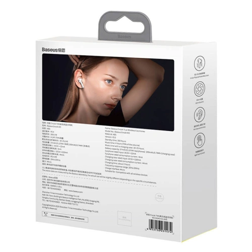 Kup Baseus TWS Kopfhörer Encok W3 Bluetooth 5.0 (weiß) - BSU4390 - {ean13} - Sklep Home Screen