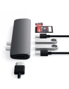 Kup Satechi HUB-Adapter Pro Hub Adapter mit dualem USB-C an MacBook (2x USB-C, 2x USB-A, 4K HDMI, micro/SD-Kartenleser) (spacegrau) - STH65 - {ean13} - Sklep Home Screen