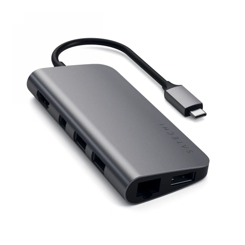 Kup Adapter HUB Satechi USB-C multimédiás adapter USB-C PD, 3x USB-A, HDMI 4K, micro/SD kártyaolvasó - STH70 - {ean13} - Sklep Home Screen