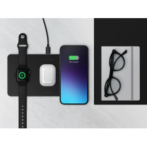Kup Ładowarka bezprzewodowa magnetyczna Satechi Trio Wireless Charging Pad (Apple Watch 2,5W, AirPods 5W, iPhone 7,5W) - STH71 - {ean13} - Sklep Home Screen