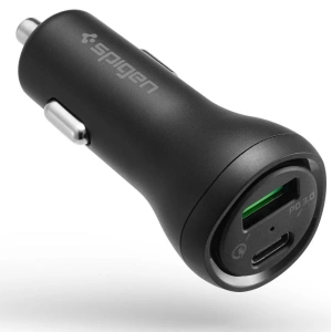 Buy Spigen SteadiBoost F31QC 2-port Car Charger PD 27W QC 3.0 Black - SPN2893 - {ean13} - Home Screen Store Europe
