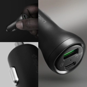 Kup Ładowarka samochodowa Spigen SteadiBoost F31QC 2-port Car Charger PD 27W QC 3.0 Black - SPN2893 - {ean13} - Sklep Home Screen