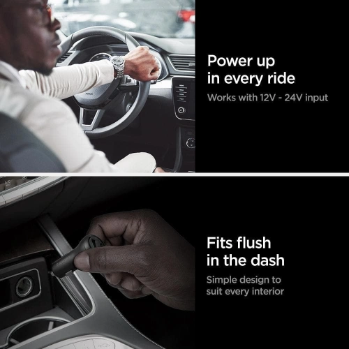 Kup Auto nabíječka Spigen SteadiBoost F31QC 2-portová nabíječka do auta PD 27W QC 3.0 černá - SPN2893 - {ean13} - Sklep Home Screen
