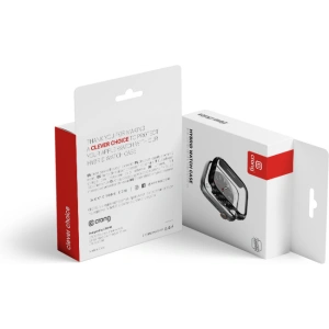 Etui + üveg Crong Hybrid óra tok Apple Watch 4/5/6/7/SE/8/9 40/41mm (Carbon)