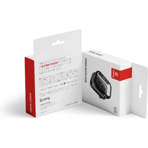 Etui + sticlă Crong Carcasă hibridă pentru ceas Apple Watch 4/5/6/7/SE/8/9 40/41mm (Negru)