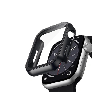 Kup Etui + szkło Crong Hybrid Watch Case Apple Watch 4/5/6/7/8/9/SE 44/45mm (Black) - CRG619 - {ean13} - Sklep Home Screen