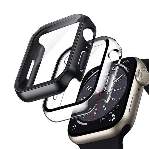 Kup Etui + szkło Crong Hybrid Watch Case Apple Watch 4/5/6/7/8/9/SE 44/45mm (Clear) - CRG621 - {ean13} - Sklep Home Screen