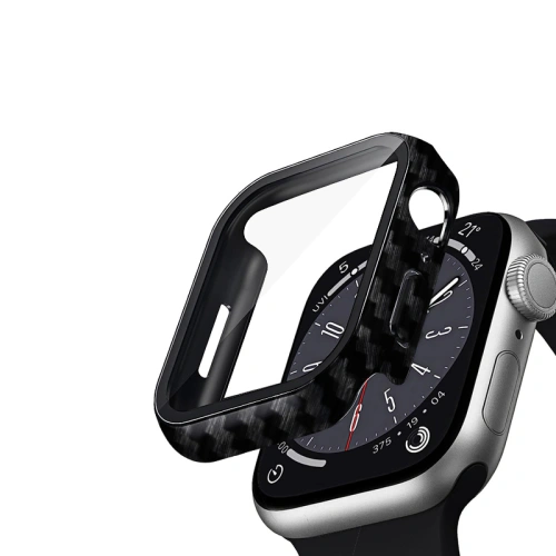 Kup Etui + szkło Crong Hybrid Watch Case Apple Watch 4/5/6/7/8/9/SE 44/45mm (Carbon) - CRG622 - {ean13} - Sklep Home Screen