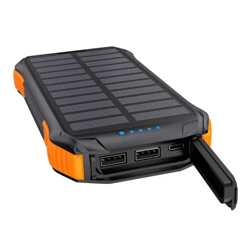 Kup Choetech Solar-Powerbank B658 2xUSB-A 10000mAh Qi 5W (schwarz und orange) - CHT187 - {ean13} - Sklep Home Screen