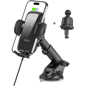 Buy Tech-Protect CM15W-V1 Dashboard & Vent Car Mount Wireless Charger 15W Black - THP2114 - {ean13} - Home Screen Store Europe