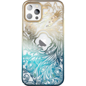 Kup Kingxbar Apple Tasche Phoenix Full Swarovski iPhone 14 Plus / 15 Plus gold-blau - KGX666 - {ean13} - Sklep Home Screen