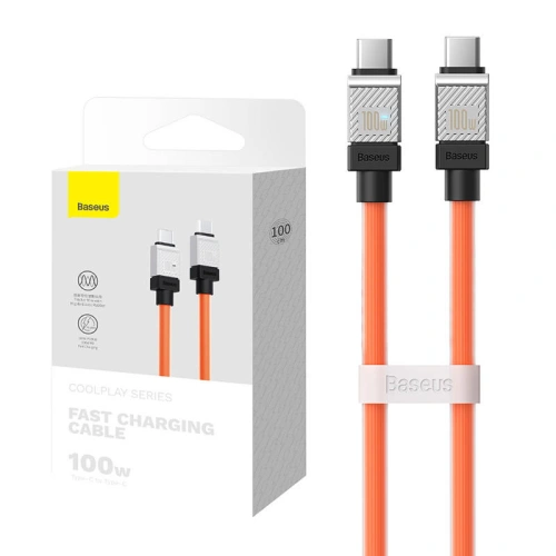 Kup Kábel Baseus CoolPlay USB-C/USB-C 100W 1m (narancssárga) - BSU4394 - {ean13} - Sklep Home Screen