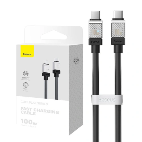 Kup Kábel Baseus CoolPlay USB-C/USB-C 100W 2m (fekete) - BSU4395 - {ean13} - Sklep Home Screen
