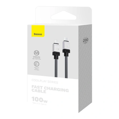 Kup Kábel Baseus CoolPlay USB-C/USB-C 100W 2m (fekete) - BSU4395 - {ean13} - Sklep Home Screen