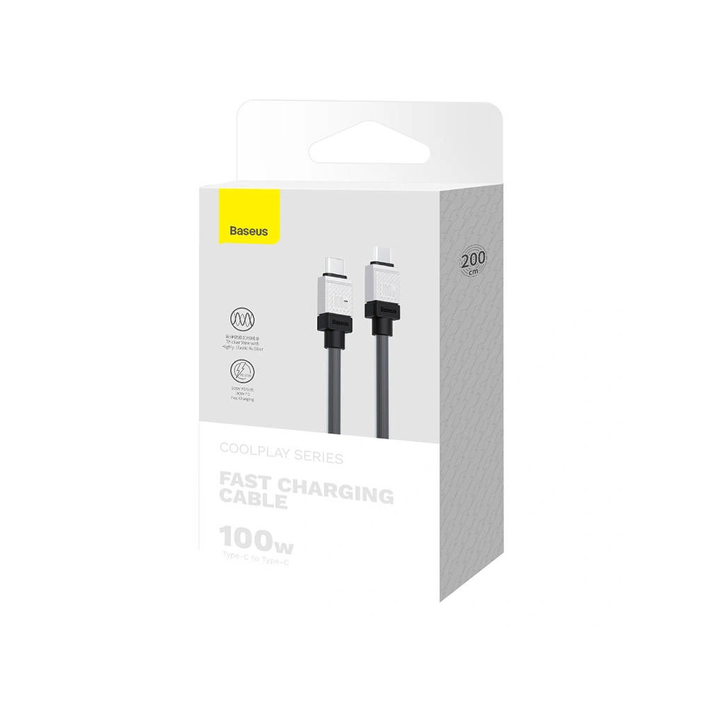 Kabel Baseus CoolPlay USB-C/USB-C 100W 2m (czarny)