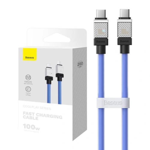 Kup Kabel Baseus CoolPlay USB-C/USB-C 100W 2m (modrý) - BSU4397 - {ean13} - Sklep Home Screen