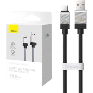 Kabel Baseus CoolPlay USB-A/USB-C 100W 1m (czarny)