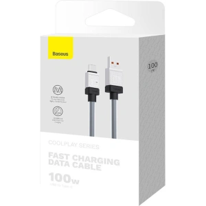 Kabel Baseus CoolPlay USB-A/USB-C 100W 1m (czarny)