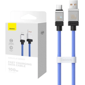 Kabel Baseus CoolPlay USB-A/USB-C 100W 1m (niebieski)