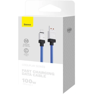 Kabel Baseus CoolPlay USB-A/USB-C 100W 1m (niebieski)