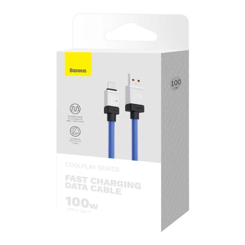 Kup Baseus Cablu CoolPlay USB-A/USB-C 100W 1m (albastru) - BSU4401 - {ean13} - Sklep Home Screen