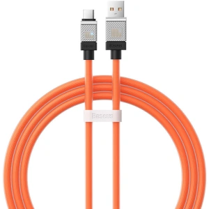 Kabel Baseus CoolPlay USB-A/USB-C 100W 1m (pomarańczowy)