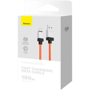 Kabel Baseus CoolPlay USB-A/USB-C 100W 1m (pomarańczowy)
