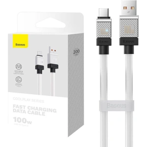 Kabel Baseus CoolPlay USB-A/USB-C 100W 2m (biały)