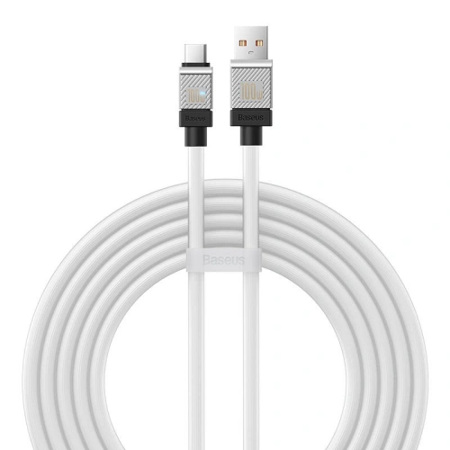 Kup Kabel Baseus CoolPlay USB-A/USB-C 100W 2m (bílý) - BSU4404 - {ean13} - Sklep Home Screen