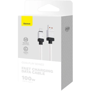 Kabel Baseus CoolPlay USB-A/USB-C 100W 2m (biały)