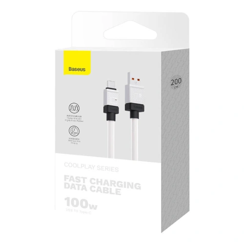 Kup Kábel Baseus CoolPlay USB-A/USB-C 100W 2m (fehér) - BSU4404 - {ean13} - Sklep Home Screen