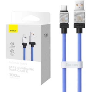Kabel Baseus CoolPlay USB-A/USB-C 100W 2m (niebieski)