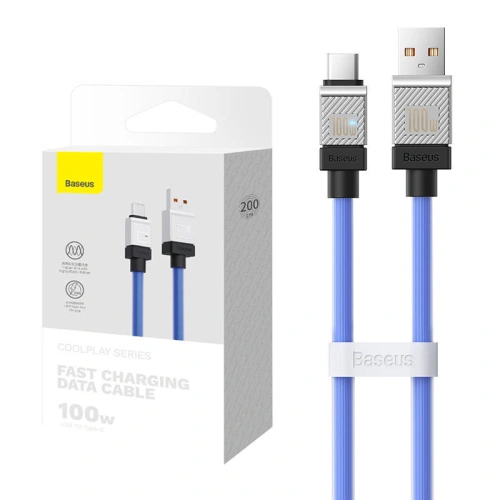 Kup Kabel Baseus CoolPlay USB-A/USB-C 100W 2m (modrý) - BSU4405 - {ean13} - Sklep Home Screen