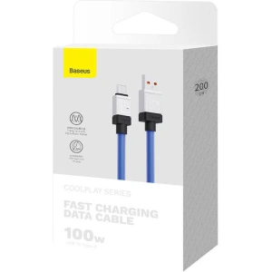 Kabel Baseus CoolPlay USB-A/USB-C 100W 2m (niebieski)