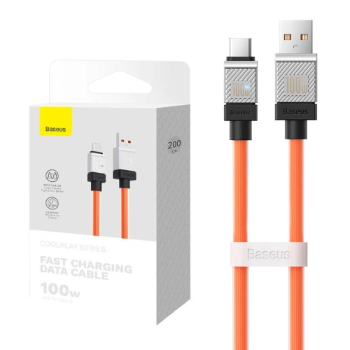 Kup Baseus Kabel CoolPlay USB-A/USB-C 100W 2m (orange) - BSU4406 - {ean13} - Sklep Home Screen