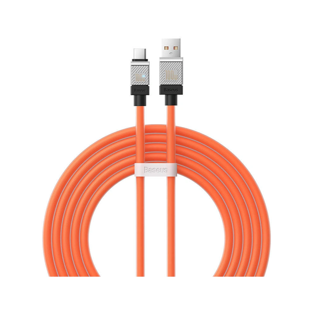 Kabel Baseus CoolPlay USB-A/USB-C 100W 2m (pomarańczowy)