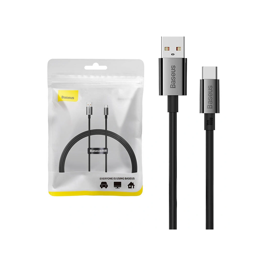 Kabel Baseus Superior USB-A/USB-C 100W 1m (czarny)