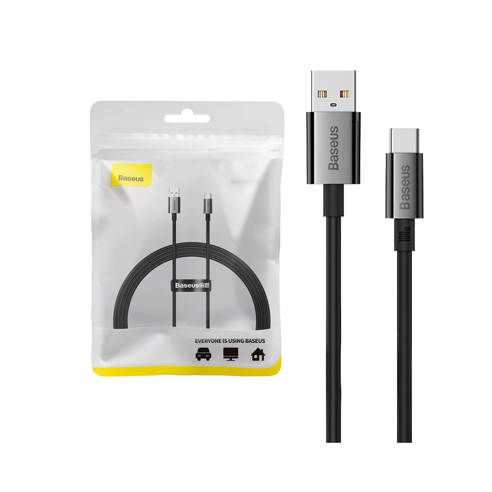 Kabel Baseus Superior USB-A/USB-C 100W 1,5m (czarny)