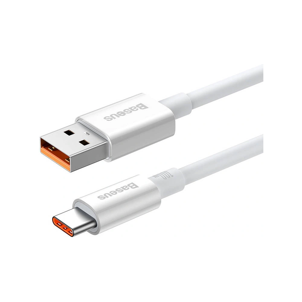Kabel Baseus Superior USB-A/USB-C 100W 0.25m (biały)