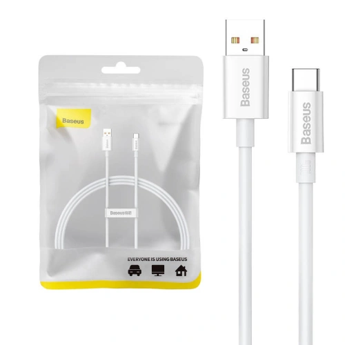 Kup Kabel Baseus Superior USB-A/USB-C 100W 1m (bílý) - BSU4411 - {ean13} - Sklep Home Screen