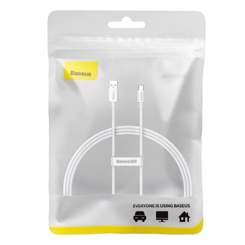 Kup Kabel Baseus Superior USB-A/USB-C 100W 1m (bílý) - BSU4411 - {ean13} - Sklep Home Screen