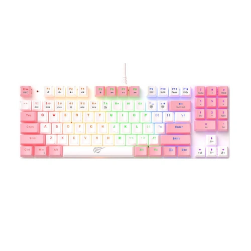 Kup HAVIT KB512L PRO játékbillentyűzet (fehér-rózsaszín) - HVT216 - {ean13} - Sklep Home Screen