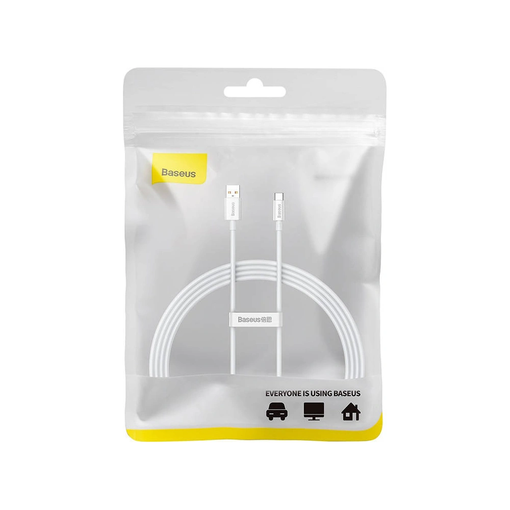 Kabel Baseus Superior USB-A/USB-C 100W 1.5m (biały)