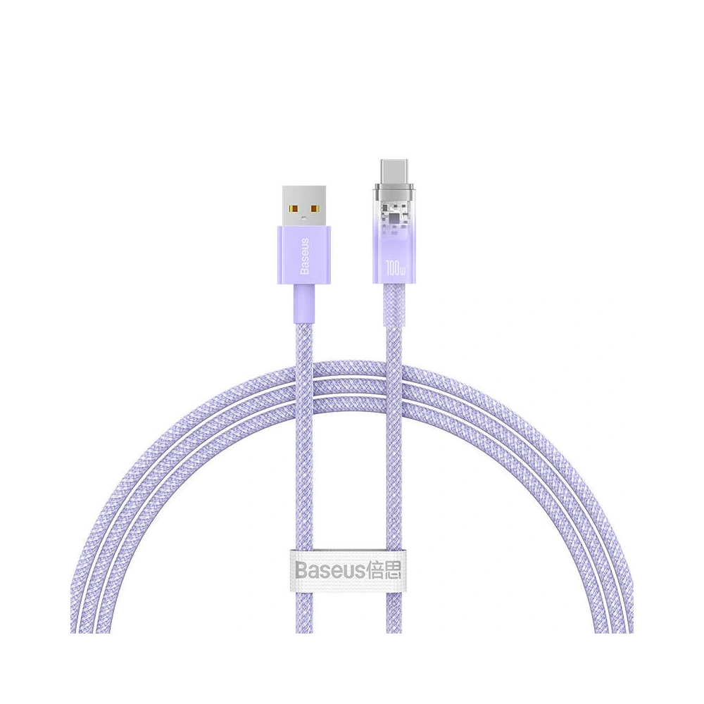 Kabel Baseus USB-A/USB-C 6A 1m (Fioletowy)