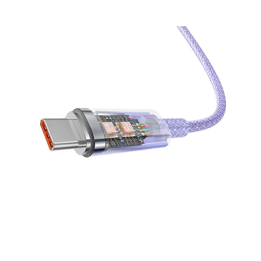 Kabel Baseus USB-A/USB-C 6A 1m (Fioletowy)