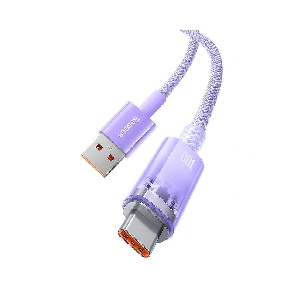 Kabel Baseus USB-A/USB-C 6A 1m (Fioletowy)