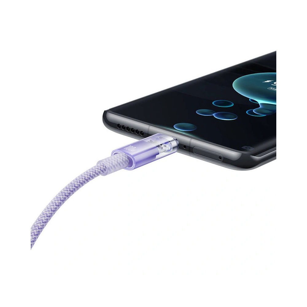 Kabel Baseus USB-A/USB-C 6A 1m (Fioletowy)