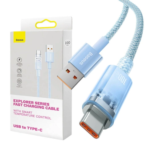 Kup Baseus Cablu USB-A/USB-C 6A 1m (albastru) - BSU4418 - {ean13} - Sklep Home Screen