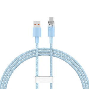 Kabel Baseus USB-A/USB-C 6A 1m (Niebieski)