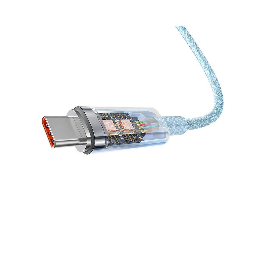 Kabel Baseus USB-A/USB-C 6A 1m (Niebieski)